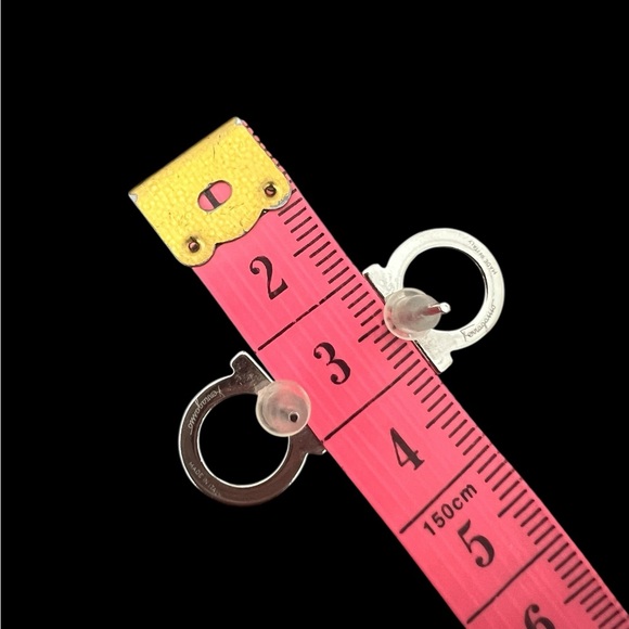 SALVATORE FERRAGAMO Gancini Stud Earrings Silver - Picture 6 of 10